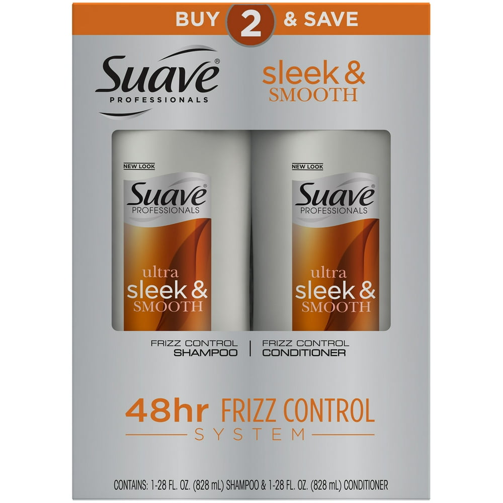 Suave Professionals Ultra Sleek and Smooth Shampoo and Conditioner with