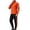 Orange, variant on Men's Side Stripe 2 Piece Warm up Tracksuit, Full Zip Stand Collar Jacket & Jogger Pants, Athletic Running Gym Activewear Set for Men