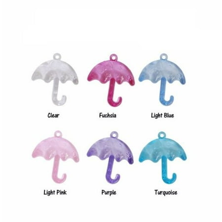 24 Acrylic 2 Umbrella Baby Shower Decorations Pink Girl Blue Boy