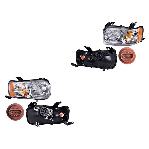 Par de Faros DEPO Escape 2001 A 2004 Ford C/Ajuste