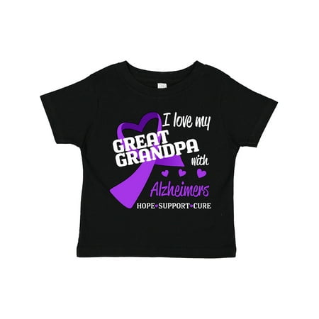 

Inktastic I Love My Great Grandpa with Alzheimers Hope Support Cure Gift Toddler Boy or Toddler Girl T-Shirt