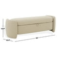 thumbnail image 3 of SAFAVIEH Couture Danianna Solid Boucle Contemporary Bench with Storage, Oatmeal, 3 of 8