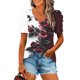 thumbnail image 1 of Puntoco Liquidación de blusas cortas para mujer, blusa holgada informal de manga corta a la moda para mujer, 1 of 5