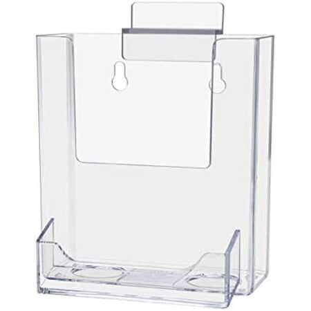 

4 W Bifold Holder Me Display Attached sin Card Poet Signa Value Pa Of 12 Literature inted Material Organizer Take One Trifold Slat Wall Mnt Booklet Media