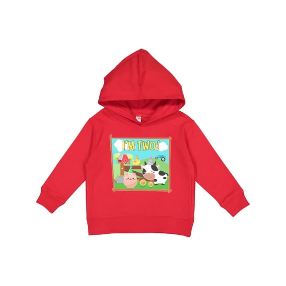 Inktastic I'm Two Farm Animals Wearing Birthday Party Hats Toddler Hoodie