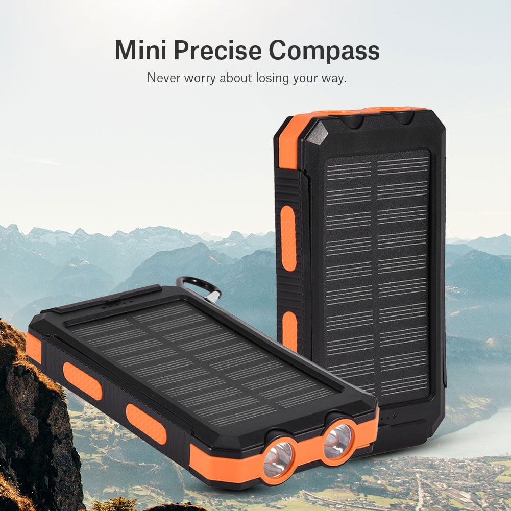 Portable Power Bank Power Bank Plastic Silicone 10000Mah Outdoor Faste Power Bank Case Diy Kit With Black Orange