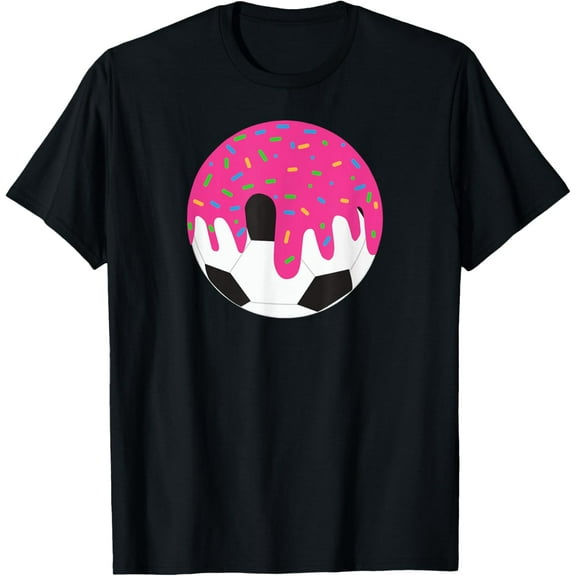 Exquisite and comfortable-Funny Soccer Ball With Ice Cream Drip T-Shirt