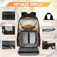 thumbnail image 3 of Yspwyqan Sunflower Highland Cow Aztec Kids Backpack Set 4Pcs with Lunch Box Pencil Case Water Bottle Bag, Double Zip Lightweight Large Capacity Bookbag Fits 14" Laptop for School, 3 of 7