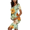 thumbnail image 3 of breaise Maternity Summer Short Dress, Women's Maternity Short Sleeve Dresses Casual Fitted Ruched Bodycon Dress for Daily Wearing or Baby Shower, 3 of 6