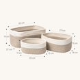 thumbnail image 2 of Stackable Decorative Basket For Organizing, Durable Woven Rope Multipurpose Shelves Baskets For Modern Home Decor And Cube Shelves (3PCS), 2 of 7