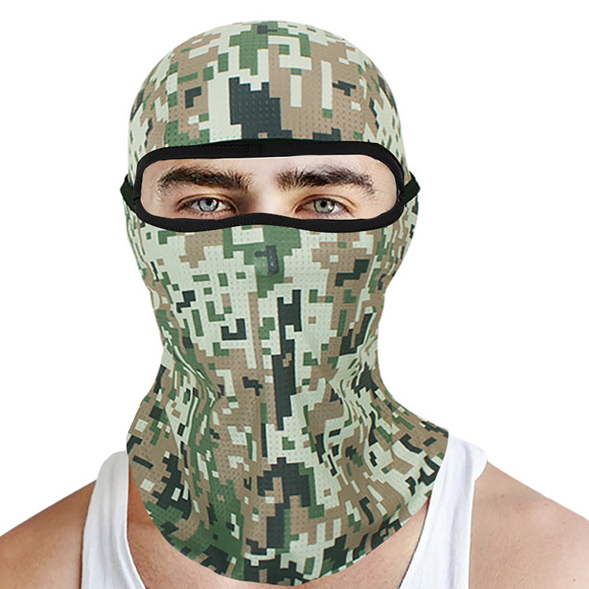 Tactical Military Army Snood Neck Warmer Camo Head Wrap Balaclava Hat Cap Scarf