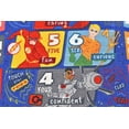 thumbnail image 3 of KC Cubs | Justice League Boys & Girl Super Hero Hopscotch Number Counting ABC Alphabet Activity Educational Learning & Game Play Area Rug Carpet for Kids and Children Bedrooms, Classroom and Playroom, 3 of 8