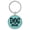 Teal, variant on Dog Mom Teal Laser Engraved Leatherette Keychain Backpack Pull - 1.5 x 3 Inches