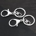 thumbnail image 6 of 5pcs/lot 30mm Key Ring Long 70mm Popular classic 11 Colors Plated lobster clasp key hook chain jewelry making for keychain, 6 of 10