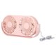 thumbnail image 3 of Ventilador ajustable, ventilador de escritorio de doble cabezal rosa Ventilador de doble cabezal Rendimiento comprobado, 3 of 12