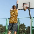 thumbnail image 5 of Sikiie Bright Shiny Golden Basketball Jersey Reversible Men's Mesh Athletic Sports Shirts Training Practice S-4XLSmall, 5 of 6