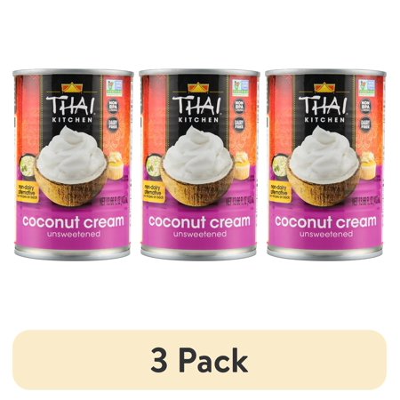 (3 pack) Thai Kitchen Gluten Free Unsweetened Coconut Cream, 13.66 fl oz Can