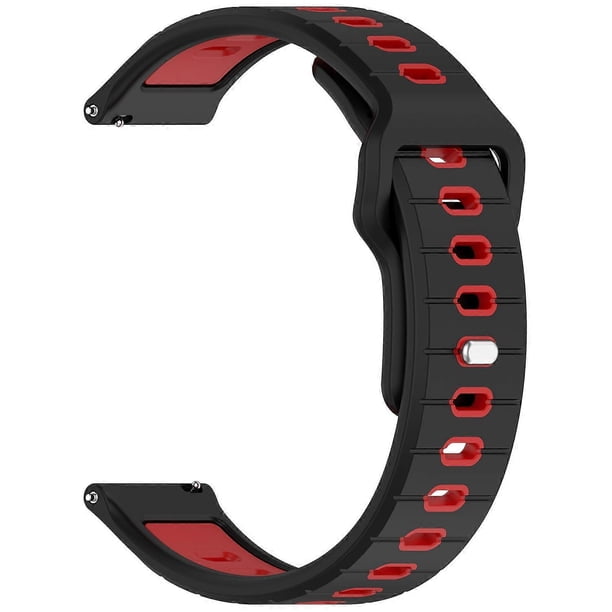 For Garmin Vivoactive 6 Silicone Watch Band 20mm Horizontal Stripe Reverse Buckle Wrist Strap - Oran