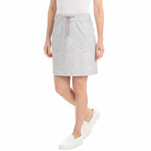 Hilary Radley Ladies' Pull-on Skirt (Grey/White, Large)