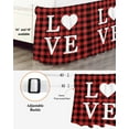 thumbnail image 5 of Valentine's Day Bed Skirt King Size 18 Inch Drop, LOVE Red Black Background Adjustable Elastic Dust Ruffles Bedskirt for King Bed Wrap Around Pleated Mattress Frame Cover, 5 of 9