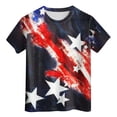 thumbnail image 4 of Zshosam Patriotic Shirt Boys Short Sleeve Boys 4th of July Holidays Short Sleeve Graphic T-Shirts Size 6T 7T,(Brick Red 6-7 Years), 4 of 4