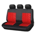 thumbnail image 2 of 9 Uds fundas de asiento de coche de lujo delantero + asiento trasero negro cero, 2 of 5