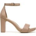 thumbnail image 2 of Naturalizer Womens Joy Ankle Strap Heeled Dress Sandal,Creme Brulee Beige Leather,11 Wide, 2 of 5