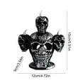 thumbnail image 3 of BGZLEU Halloween Skeleton Skull Candle Holder Skull Candlestick Holder Halloween Home Party Decorative Skeleton Candle Holder Themed Haunted House Bar Party Skull Christmas Candleholders Decoration, 3 of 6