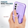 thumbnail image 4 of SaniMore for Samsung Galaxy S23 Multi-Functional Case, 3-Layer Protection Magnetic Cover Support Car Mount & 360° Rotatable Ring Kickstand Full Body Shockproof Protective Shell, Purple, 4 of 7