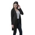 thumbnail image 5 of Moomaya Womens Full Sleeves Shrug Open Front Long Lightweight Casual Cardigan, 5 of 7