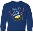 thumbnail image 3 of Inktastic This is How I Roll- cute sushi Long Sleeve Youth T-Shirt, 3 of 5