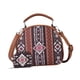 thumbnail image 3 of Bolso de mano con estampado bohemio para mujer, bolso de hombro de lona para fiestas, oficinas y compras. Café, 3 of 9