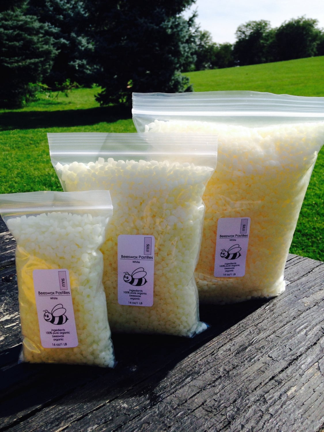 10 LBs 100% Pure All Natural Beeswax White pure pastilles Refined Hexane free unscented