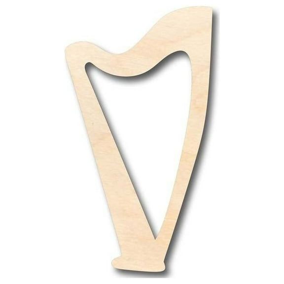 Unfinished Wood Harp Lyre Shape - Music - Craft - up to 46" DIY 10" / 1/4"