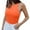 Orange, variant on Jumpers for Women Casual Women's Sleeveless Solid Halter Neck Slim High Elastic Bodysuit (orange,XXL)