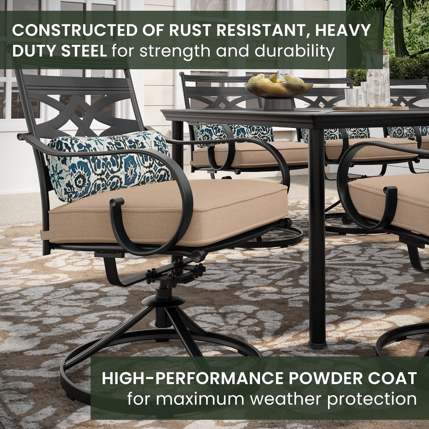 patio dining swivel rocker chair