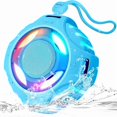 thumbnail image 1 of wonima11 Shower Bluetooth Speaker, IP67 Waterproof Speaker with LED Light, Portable Speakers with True Wireless Stereo, Floating, 2000mAh, Built-in-Mic, Ideal for Travel, Beach, Gifts for Unisex., 1 of 1