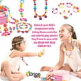 thumbnail image 4 of Orian Pop Beads Girls Jewelry Making Kit  With Storage and Unicorn Bag 550 Piece, 4 of 10