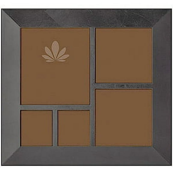 AIDEN Pewter antiqued collage 3-opening frame by Burnes