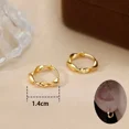 thumbnail image 3 of Varthem Gold Earrings Small Hoop Earrings For Women 18k Rose Gold Plated 925 Sterling Silver Mini Huggie Earring 12mm, 3 of 8