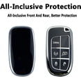 thumbnail image 3 of Key Fob Cover Compatible with Jeep Grand Cherokee Compass Cherokee Renegade Keychain Case Holder Protector,Black, 3 of 7