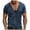 Blue, variant on Men Summer Tops Men's Plus Size Summer Casual Buckle Slim Short Sleeve T Shirt V Neck Pocket Top Athletic Long Sleeve Comfortable Loose Fit Neck Top Long Striped Shirt Little Year Fit Mens Blue L