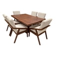 thumbnail image 2 of Set de Comedor SALVANTO Dallas 6 Sillas Chapa de Parota Color Tzalam 160x100 cm, 2 of 6