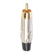 thumbnail image 2 of Conector RCA macho chapado en oro de alta fidelidad para piezas de cable musical. Pearl Nickel, 2 of 9