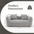 thumbnail image 2 of Tabaray Bean Bag Home Sofa Set, Bean Bag Couch, Loveseat Bean Bag Sofa Modern Lazy Sofa Chair with Armrests for Living Room, Bedroom, Apartment Grey, 2 of 14