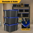 V12 16Gal Heavy Duty Storage Bins with Latching Lids, Stackable Plastic Tough Tote Containers