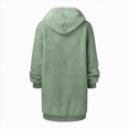 thumbnail image 6 of Towmus Long Teddy Fleece Coats for Women Clearance Full Zip Winter Warm Soft Fluffy Long Sleeve Hooded Jackets Casual Loose Overcoat Cardigan Outwear, 6 of 6