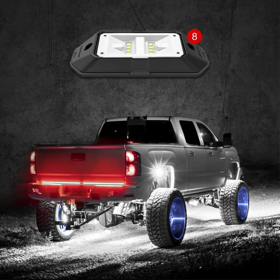 XKGLOW XK-WROCK-ADV 8pc White Rock Light Advanced Kit