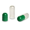 PurecapsUSA - 1,000 Separated Gelatin Size 00 Capsules (Green/Clear)
