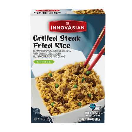 InnovAsian Grilled Steak Fried Rice, 16 oz (Frozen Meal)